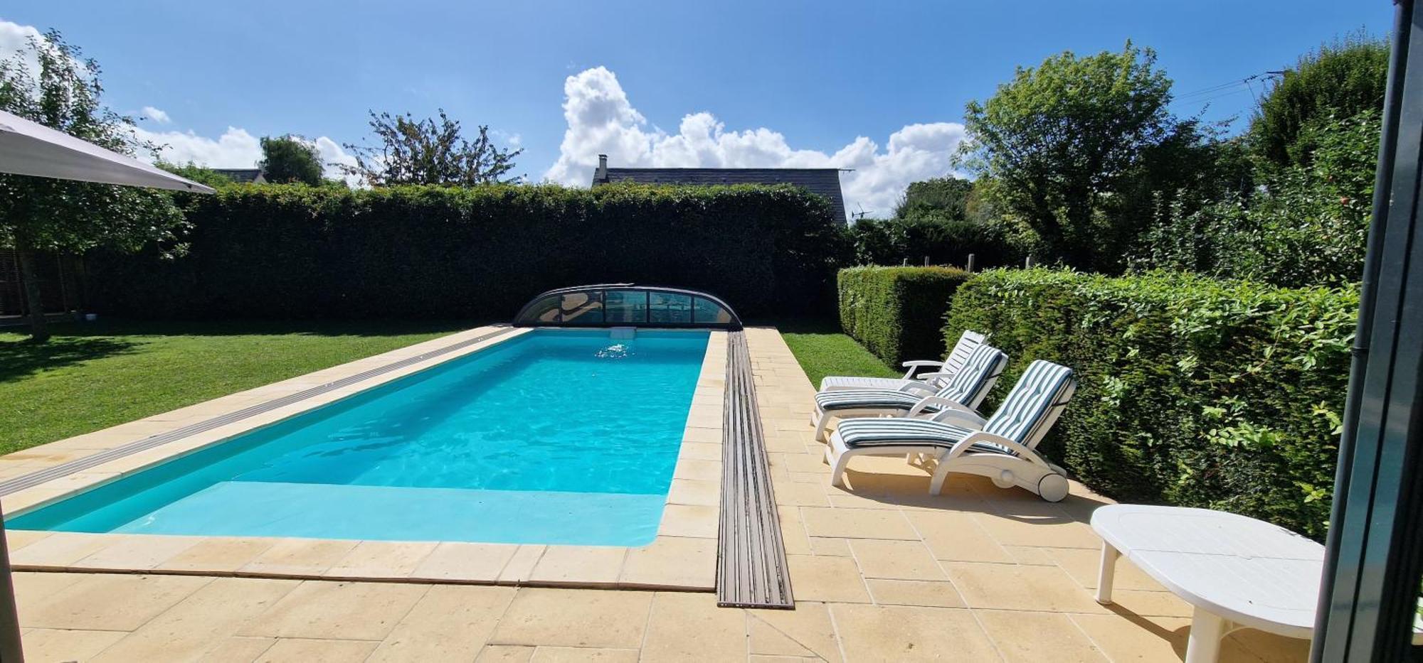 Gite 4 Personnes Avec Piscine Et Bain Nordique Proche Des Plages Du Debarquement Le Manoir  Exterior foto
